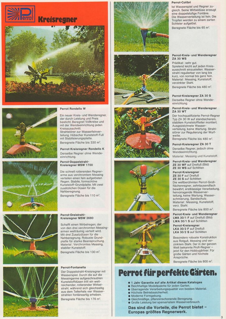 Perrot Garten Katalog 1977